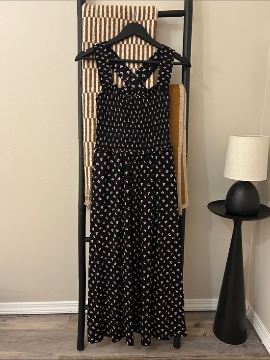 Boden Dresses & Skirts - BODEN Black Floral Smocked Maxi Dress